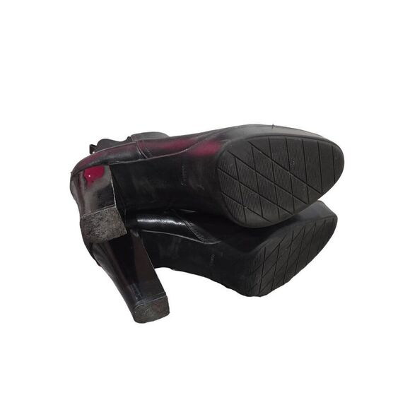 Donald J Pliner Black Milan2 Soft Leather Platform Heel Boots Size 8 - Picture 5 of 7